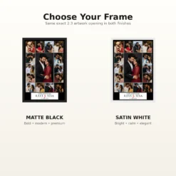 Wedding Anniversary Black Gold Crown Heart Premium Photo Frame mockup 7