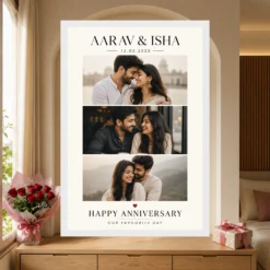 Wedding Anniversary Pastel Soft Love Poem Dreamy Couple Photo Frame mockup 6