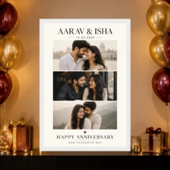 Wedding Anniversary Pastel Blue Love Verse Heartfelt Couple Photo Frame mockup 10