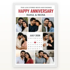 Wedding Anniversary Polaroid Grid Couple Cherished Moments Photo Frame mockup 2