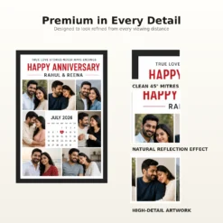 Wedding Anniversary Polaroid Grid Couple Cherished Moments Photo Frame mockup 9