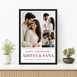 Wedding Anniversary Art Deco Couple Moonlit Romance Love Photo Frame 12 Wedding Anniversary Art Deco Couple Moonlit Romance Love Photo Frame mockup 3