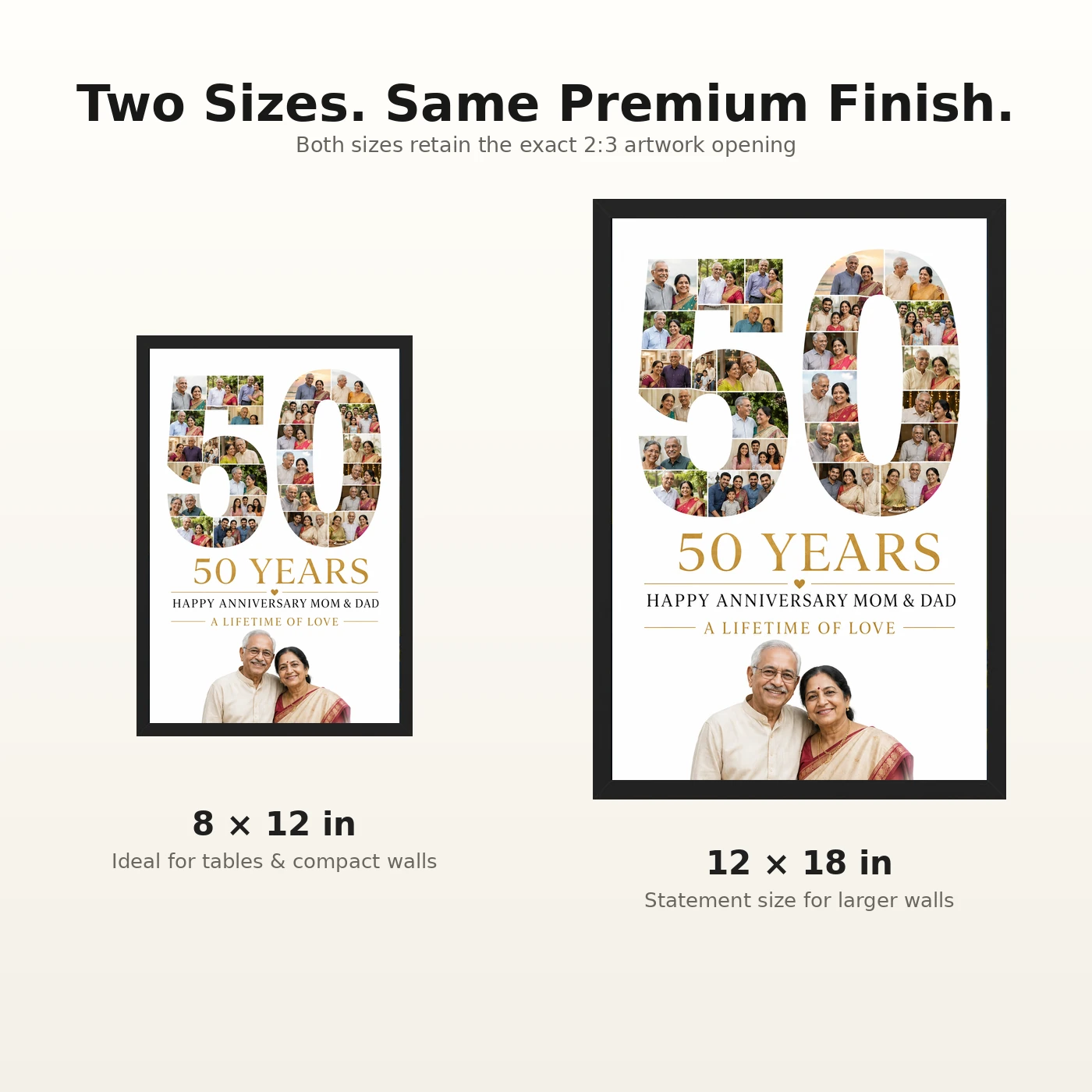 Parents Anniversary Golden 50th Jubilee Wishes Celebration Photo Frame 8 Parents Anniversary Golden 50th Jubilee Wishes Celebration Photo Frame mockup 8