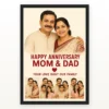 Parents Anniversary Mom Dad Elegant Calligraphy Love Eternal Photo Frame mockup 1