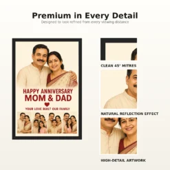 Parents Anniversary Mom Dad Elegant Calligraphy Love Eternal Photo Frame mockup 9