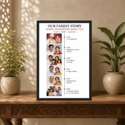 Parents Anniversary Vintage Scrapbook Family Memory Photo Frame 14 Parents Anniversary Vintage Scrapbook Family Memory Photo Frame mockup 5