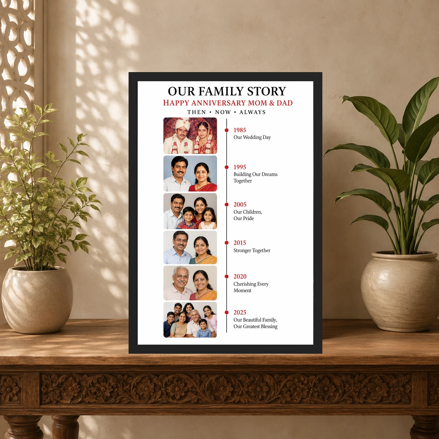 Parents Anniversary Vintage Scrapbook Family Memory Photo Frame 5 Parents Anniversary Vintage Scrapbook Family Memory Photo Frame mockup 5