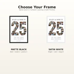 Parents Anniversary Silver 25th Jubilee Wishes Celebration Photo Frame mockup 7