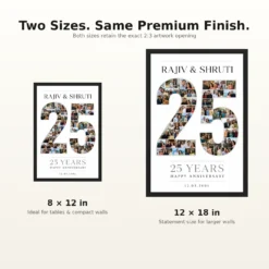 Parents Anniversary Silver 25th Jubilee Wishes Celebration Photo Frame mockup 8