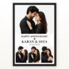 Anniversary Photo Collage 4 Images Vintage Heart Love Photo Frame mockup 1