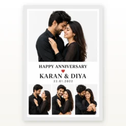 Anniversary Collage 4 Photos Memories Love Story Photo Frame mockup 2