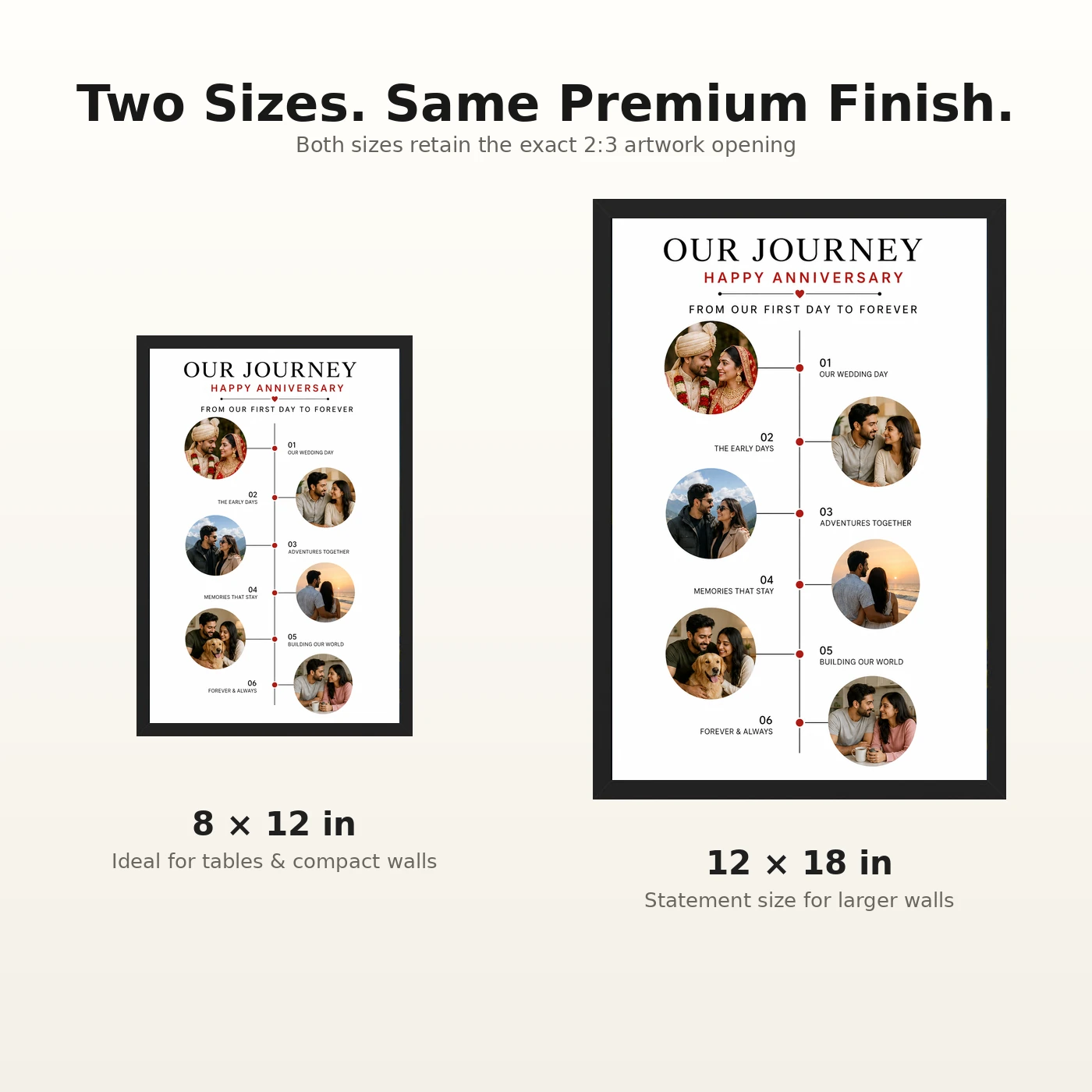Anniversary Collage 6 Photos Journey Timeline Romantic Photo Frame 8 Anniversary Collage 6 Photos Journey Timeline Romantic Photo Frame mockup 8