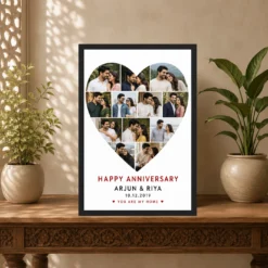 Anniversary Heart Shape Photo Collage Love Romantic Photo Frame 14 Anniversary Heart Shape Photo Collage Love Romantic Photo Frame mockup 5