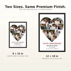Anniversary Heart Shape Photo Collage Love Romantic Photo Frame 17 Anniversary Heart Shape Photo Collage Love Romantic Photo Frame mockup 8