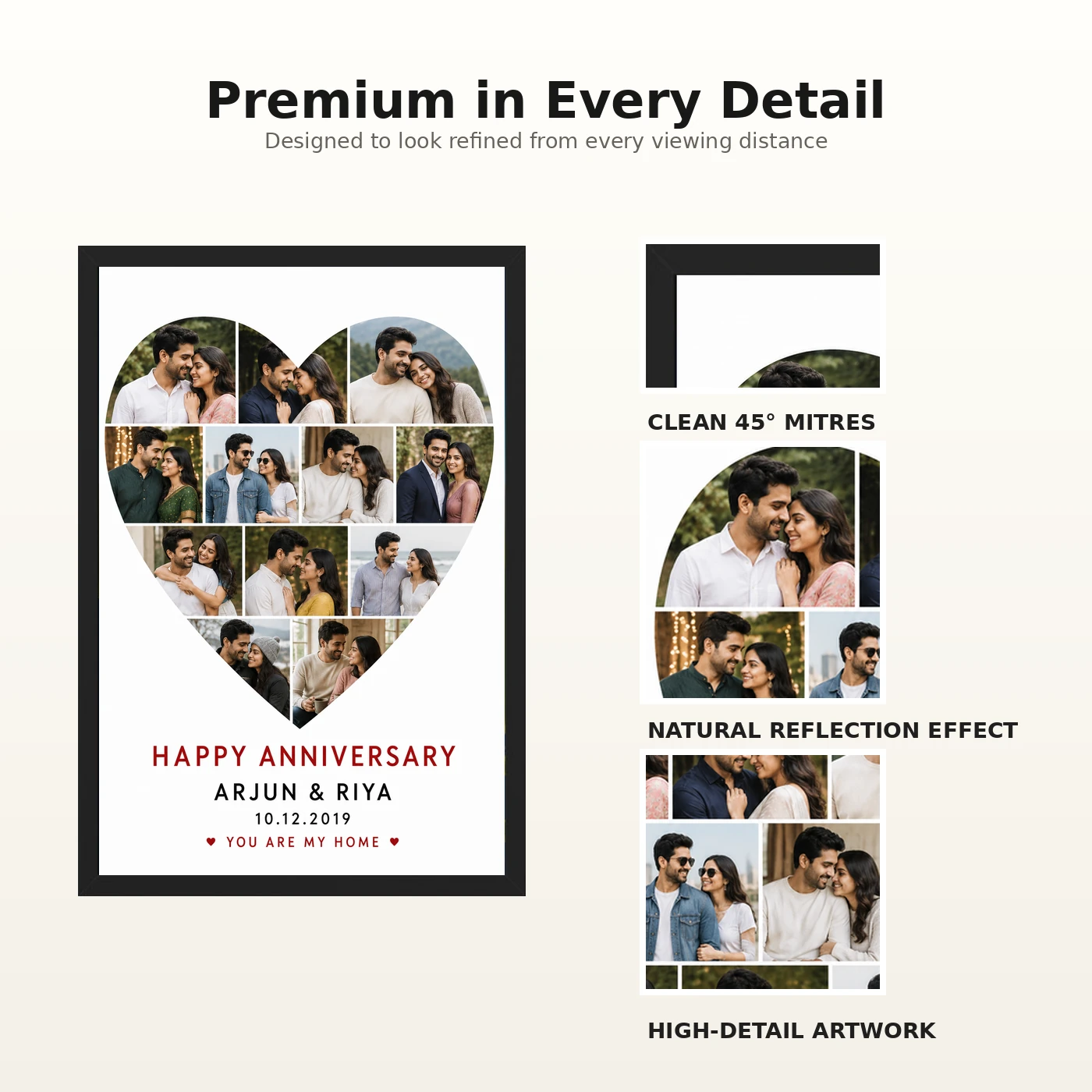 Anniversary Heart Shape Photo Collage Love Romantic Photo Frame 9 Anniversary Heart Shape Photo Collage Love Romantic Photo Frame mockup 9