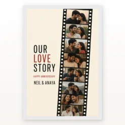 Anniversary Polaroid Film Strip Couple Memories Retro Photo Frame mockup 2