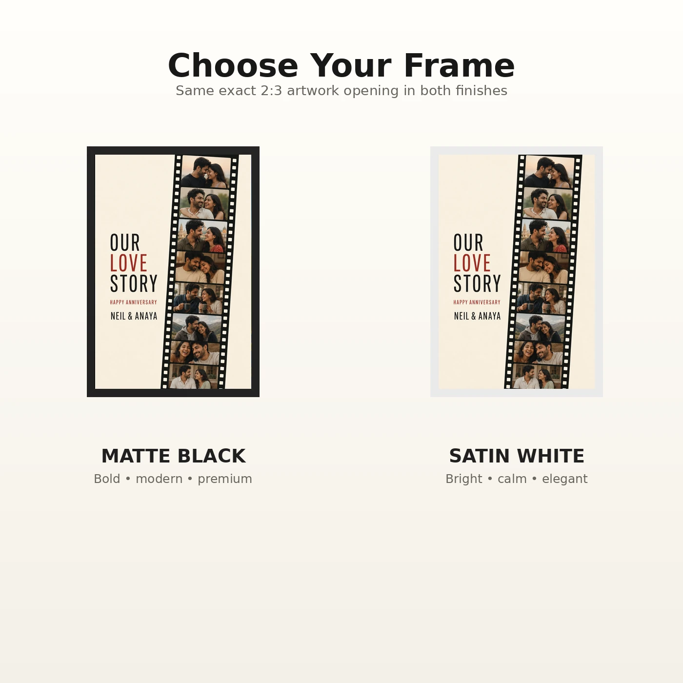 Anniversary Polaroid Film Strip Couple Memories Retro Photo Frame 7 Anniversary Polaroid Film Strip Couple Memories Retro Photo Frame mockup 7