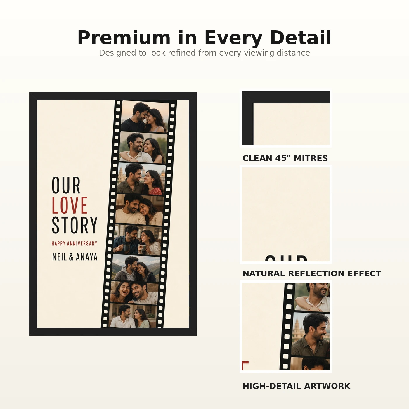 Anniversary Polaroid Film Strip Couple Memories Retro Photo Frame 9 Anniversary Polaroid Film Strip Couple Memories Retro Photo Frame mockup 9