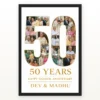 50 Years Golden Anniversary Milestone Elegant Celebration Photo Frame mockup 1