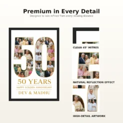 50 Years Golden Anniversary Milestone Elegant Celebration Photo Frame 18 50 Years Golden Anniversary Milestone Elegant Celebration Photo Frame mockup 9