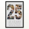 25th Anniversary Silver Jubilee Couple Love Milestone Photo Frame mockup 1
