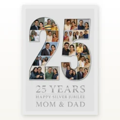 25th Anniversary Silver Jubilee Couple Love Milestone Photo Frame mockup 2