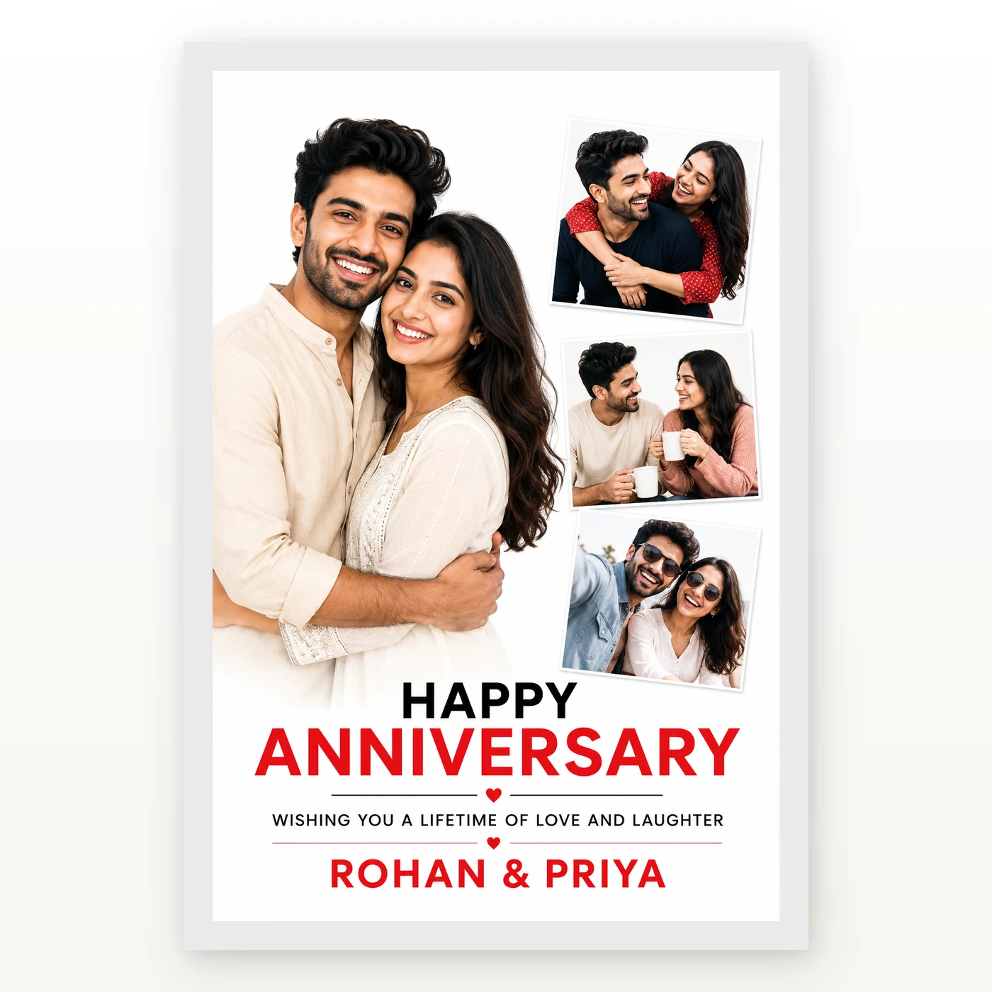 Happy Anniversary Heartfelt Wishes Floral Romantic Couple Photo Frame 2 Happy Anniversary Heartfelt Wishes Floral Romantic Couple Photo Frame mockup 2