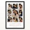 Anniversary Photo Collage Frame Floral Heart Couple Love Photo Frame mockup 1