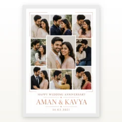 Anniversary Photo Collage Frame Romantic Love Memories Couple Photo Frame mockup 2