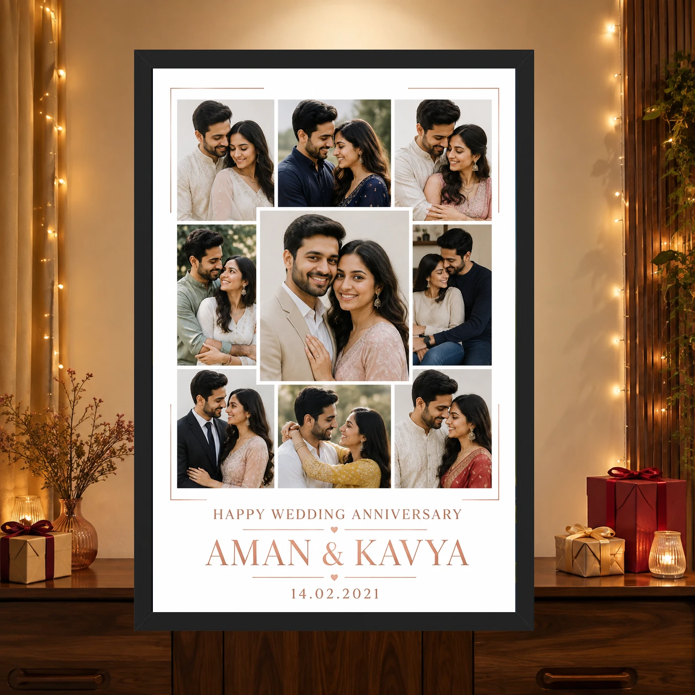 Anniversary Photo Collage Frame Romantic Love Memories Couple Photo Frame 4 Anniversary Photo Collage Frame Romantic Love Memories Couple Photo Frame mockup 4