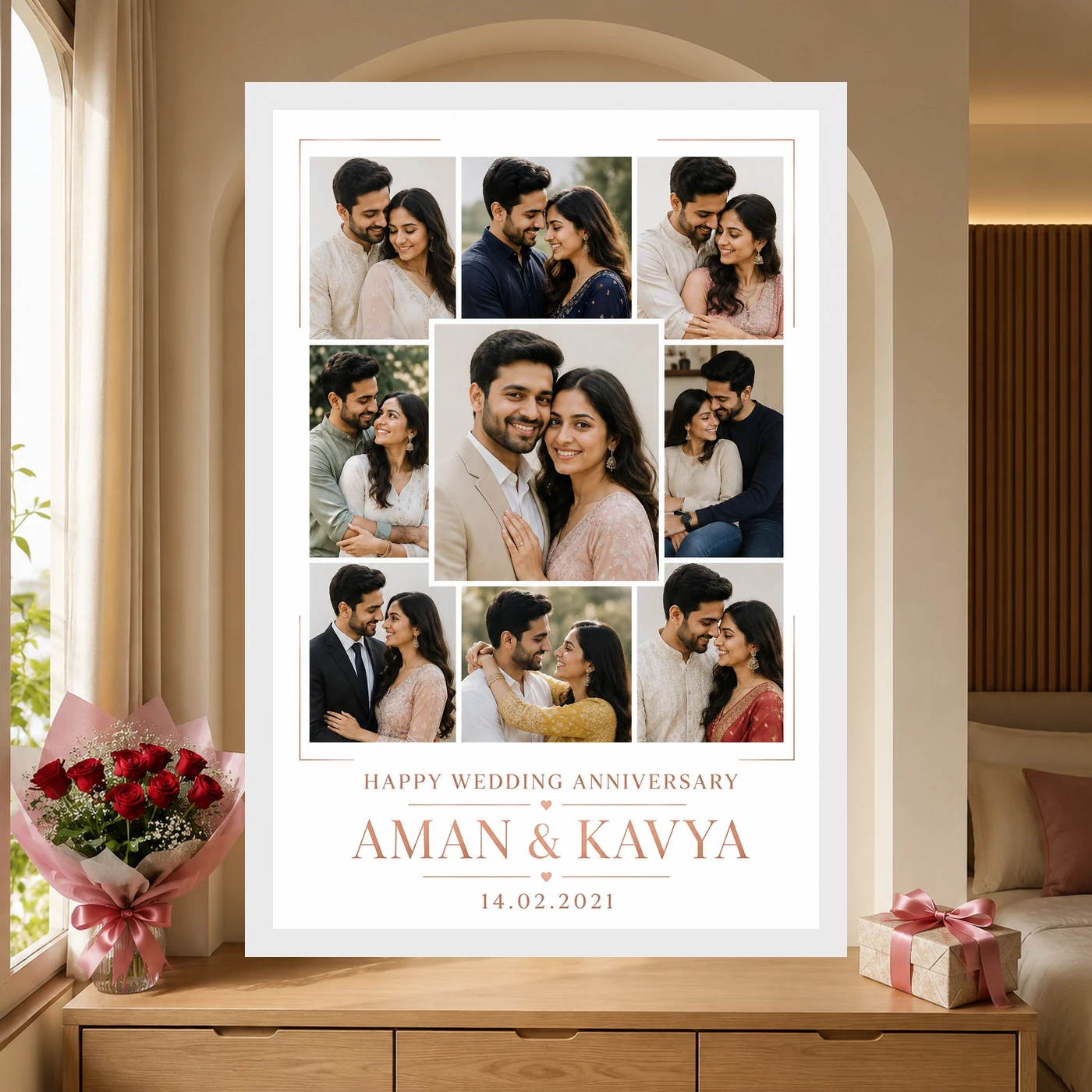 Anniversary Photo Collage Frame Romantic Love Memories Couple Photo Frame 6 Anniversary Photo Collage Frame Romantic Love Memories Couple Photo Frame mockup 6