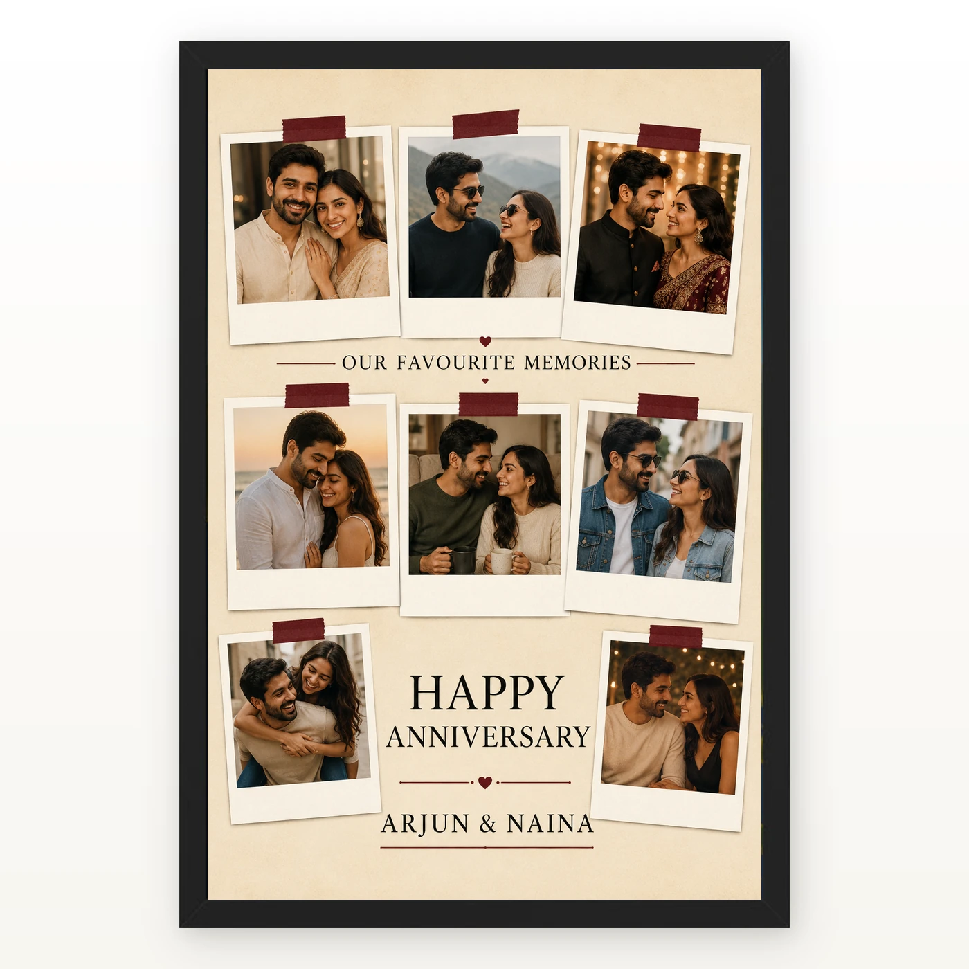 Collage Photo Frame for Anniversary Black Gold Luxury Memories Photo Frame 1 Collage Photo Frame for Anniversary Black Gold Luxury Memories Photo Frame mockup 1