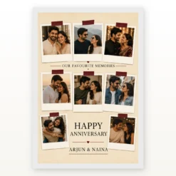 Collage Photo Frame for Anniversary Black Gold Luxury Memories Photo Frame mockup 2