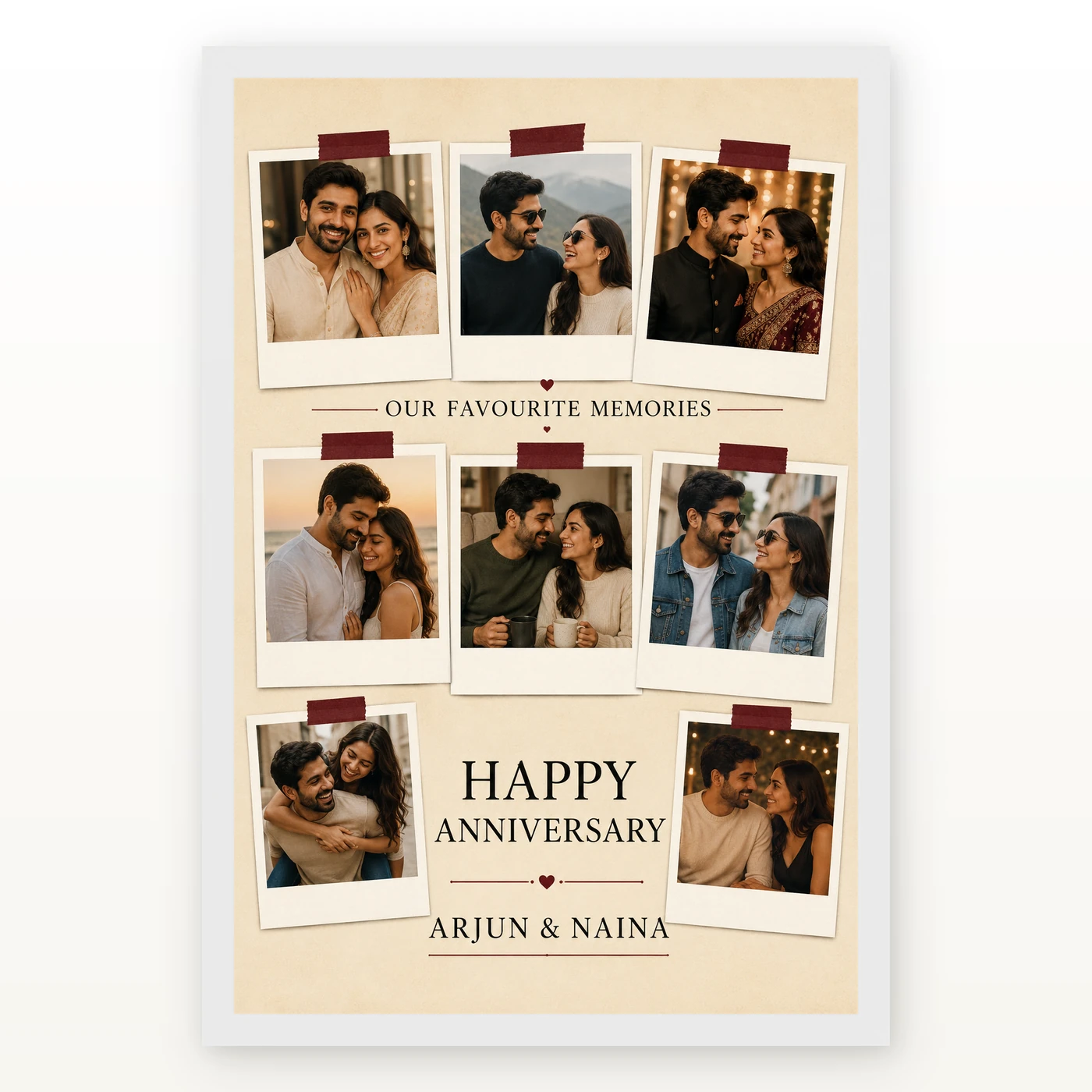 Collage Photo Frame for Anniversary Black Gold Luxury Memories Photo Frame 2 Collage Photo Frame for Anniversary Black Gold Luxury Memories Photo Frame mockup 2