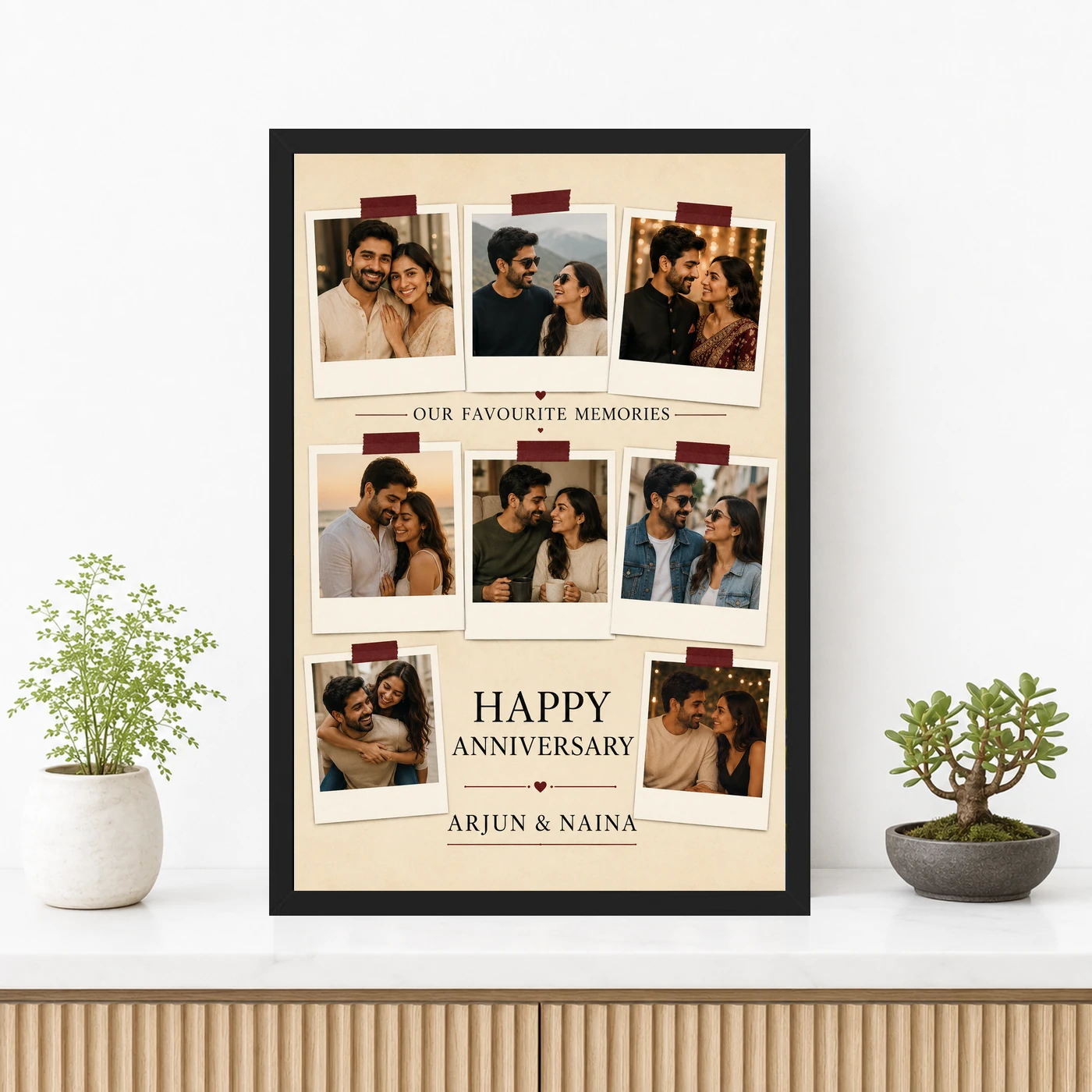 Collage Photo Frame for Anniversary Black Gold Luxury Memories Photo Frame 3 Collage Photo Frame for Anniversary Black Gold Luxury Memories Photo Frame mockup 3