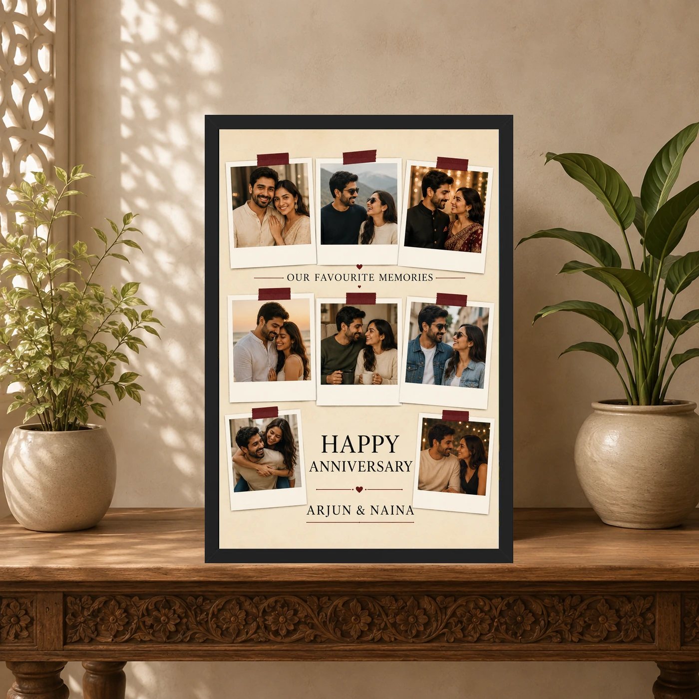 Collage Photo Frame for Anniversary Black Gold Luxury Memories Photo Frame 5 Collage Photo Frame for Anniversary Black Gold Luxury Memories Photo Frame mockup 5