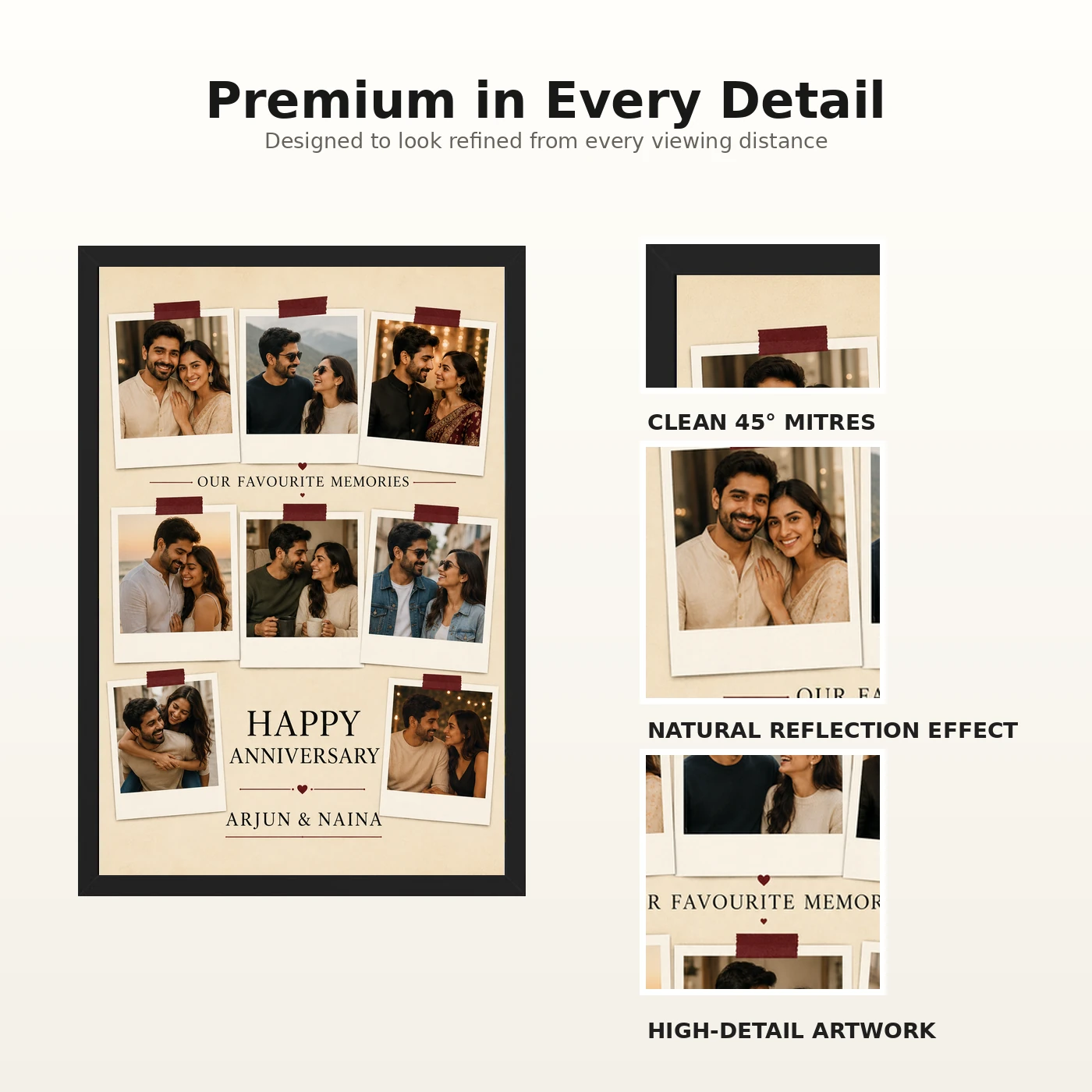 Collage Photo Frame for Anniversary Black Gold Luxury Memories Photo Frame 9 Collage Photo Frame for Anniversary Black Gold Luxury Memories Photo Frame mockup 9