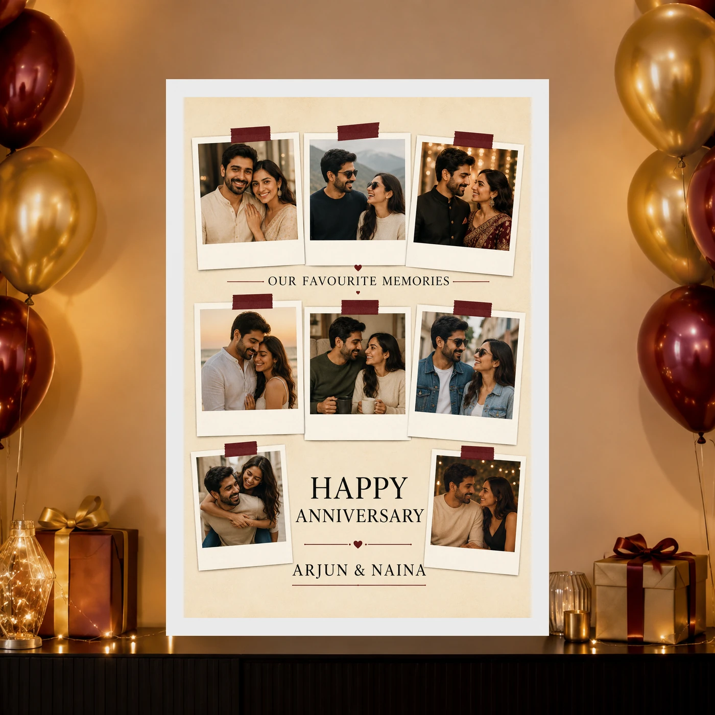Collage Photo Frame for Anniversary Black Gold Luxury Memories Photo Frame 10 Collage Photo Frame for Anniversary Black Gold Luxury Memories Photo Frame mockup 10