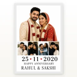 Wedding Photo Collage Frame Gold Script Timeless Love Photo Frame mockup 2