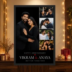 Best Couple Photo Frame Elegant Floral Love Keepsake Photo Frame mockup 4