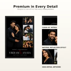 Best Couple Photo Frame Black Gold Stylish Premium Photo Frame mockup 9