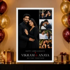 Best Couple Photo Frame Black Gold Stylish Premium Photo Frame mockup 10