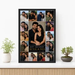 Couple Collage Photo Frame Pastel Love Story Journey Photo Frame mockup 3