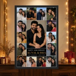 Couple Collage Photo Frame Vintage Polaroid Love Memories Photo Frame mockup 4
