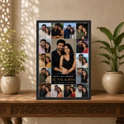 Couple Collage Photo Frame Pastel Love Story Journey Photo Frame mockup 5