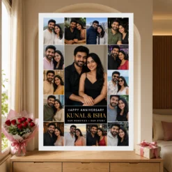 Couple Collage Photo Frame Vintage Polaroid Love Memories Photo Frame mockup 6