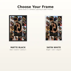 Couple Collage Photo Frame Vintage Polaroid Love Memories Photo Frame mockup 7