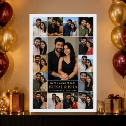 Couple Collage Photo Frame Vintage Polaroid Love Memories Photo Frame mockup 10