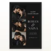 Couple Photo Frame Anniversary Black Gold Elegant Milestone Photo Frame mockup 1