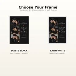 Couple Photo Frame Anniversary Black Gold Elegant Milestone Photo Frame mockup 7